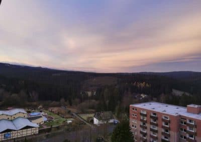 FeWo-Harz-Altenau_Balkon-Sonnenaufgang-Therme